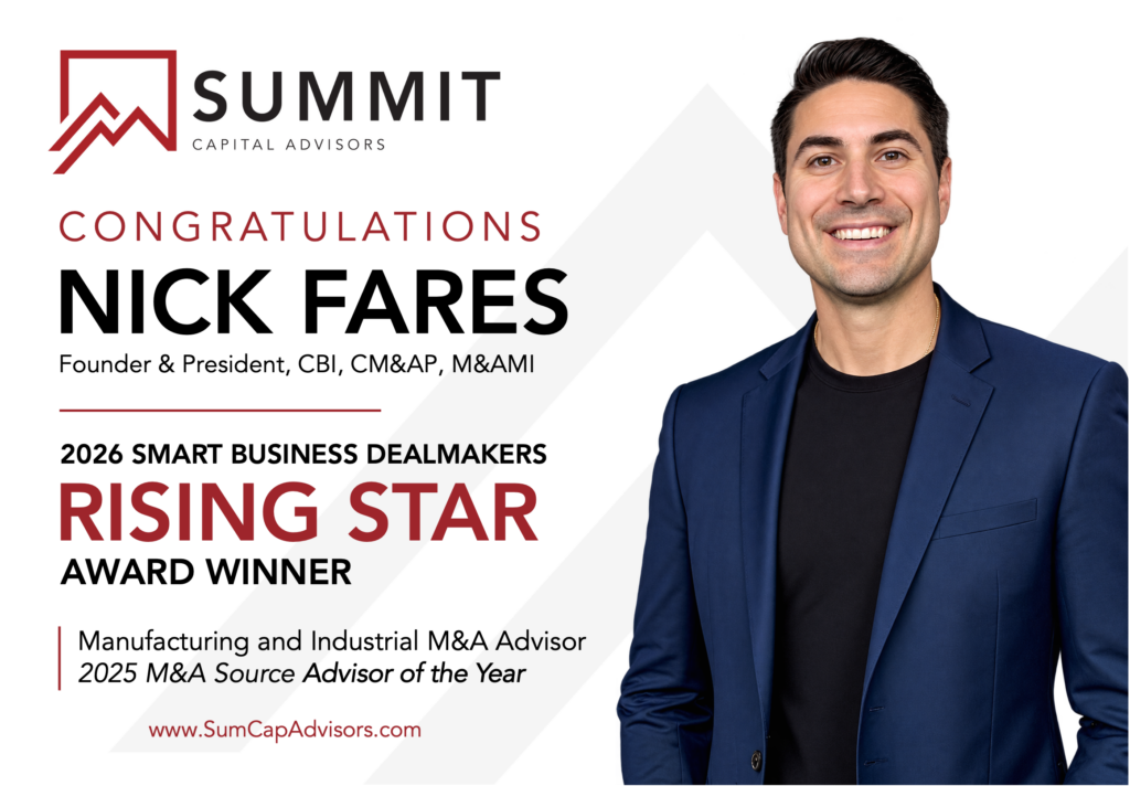 Nick Fares of Summit Capital Advisors – 2026 Smart Business Dealmakers Rising Star Award Winner